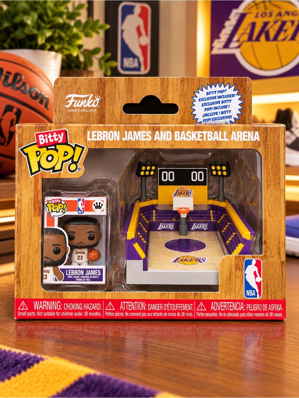 Funko Bitty Pop LeBron James Lakers Basketball Arena Walmart Exclusive